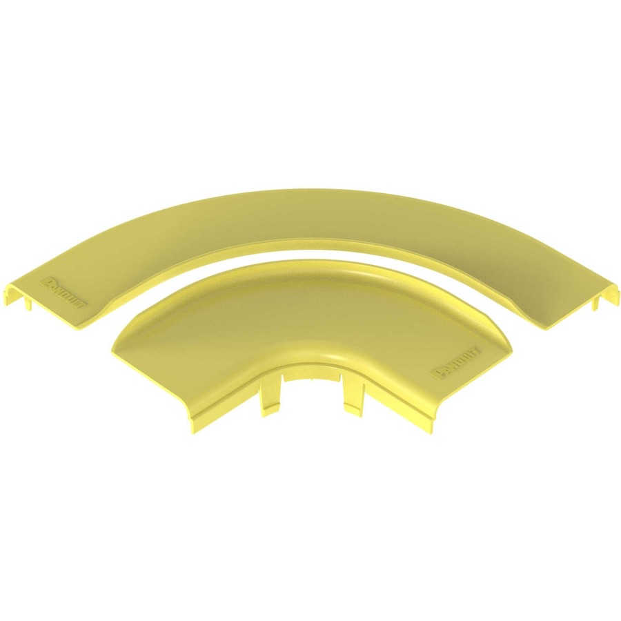 Panduit FiberRunner® Split Cover, Horizontal Right-Angle, 6x4, Yellow