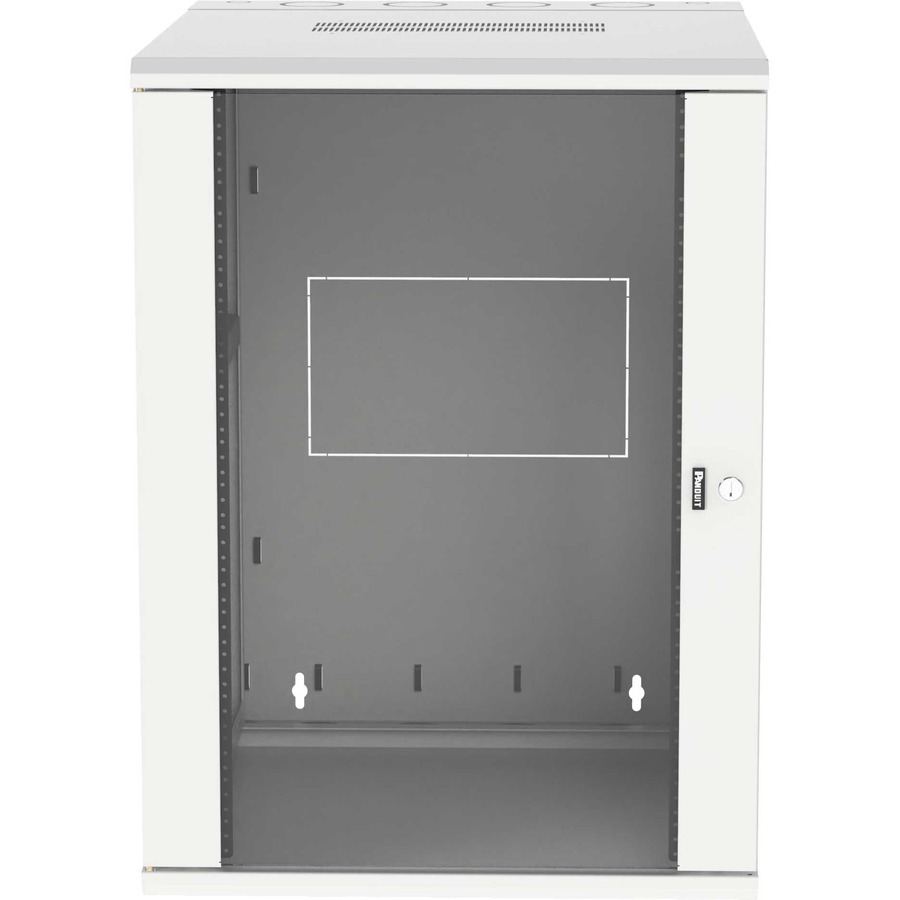 Panduit Wall Mount Cabinet, 18RU, 30" Depth, Windowed Door, White