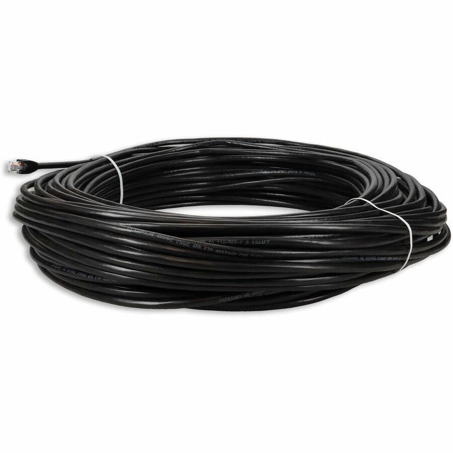 AddOn 200ft Black CAT6 PVC Ethernet Cable Snagless Bubble Boot Outdoor RJ-45 M/M CAT 6