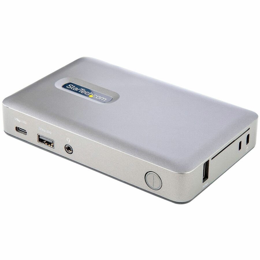 StarTech USB C Dock, USB-C to DisplayPort 4K 30Hz or VGA, 65W PD3.0, 4-Port USB 3.1 Gen 1 Hub, GbE, Universal Docking Station, TAA