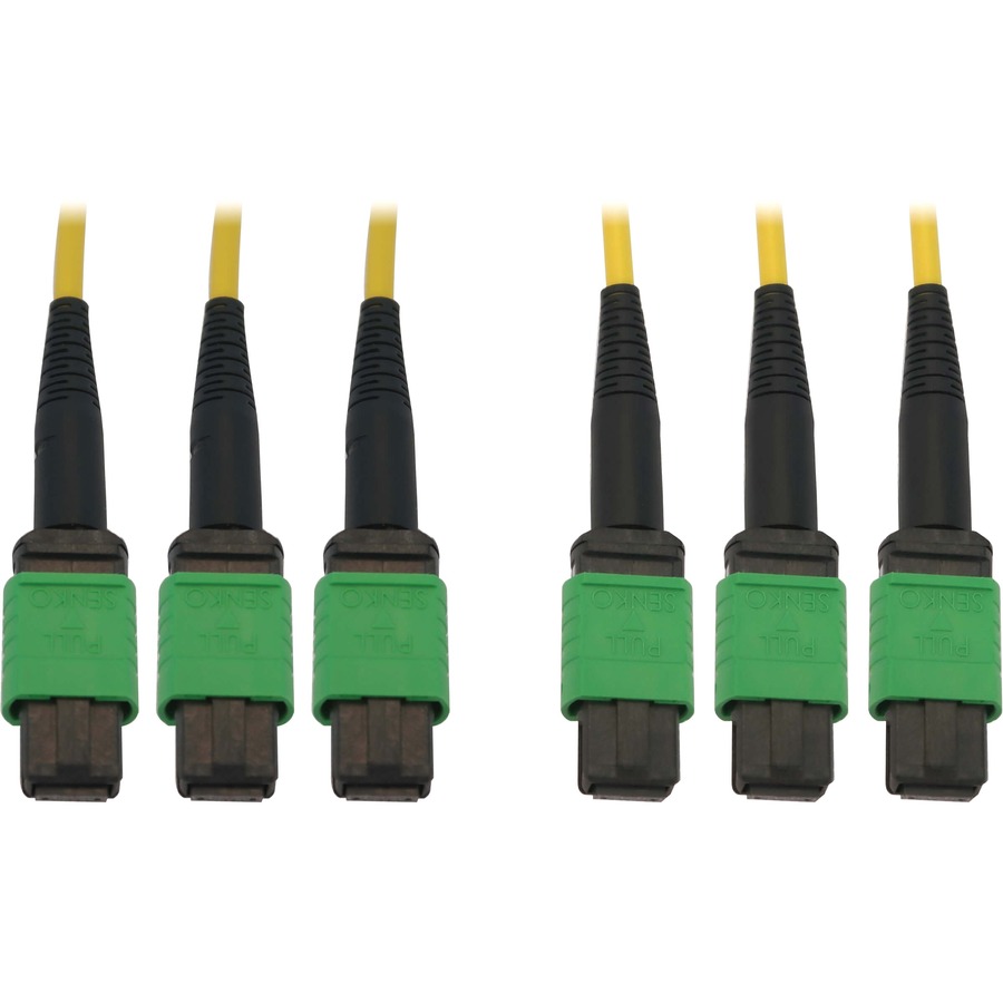 Eaton Tripp Lite Series 40/100G Singlemode 9/125 OS2 Fiber Optic Cable (3x8F MTP/MPO-APC F/F), LSZH, Yellow, 45 m (147 ft.)