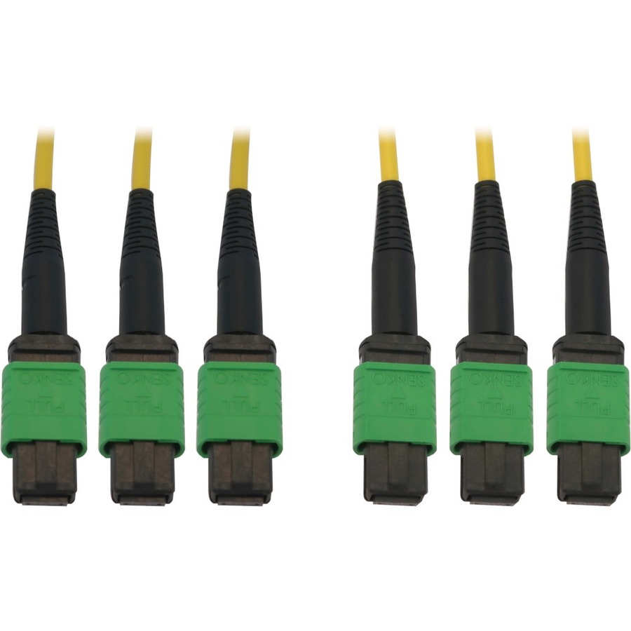 Tripp Lite by Eaton 40/100G Singlemode 9/125 OS2 Fiber Optic Cable (3x8F MTP/MPO-APC F/F) LSZH Yellow 61 m (200 ft.)