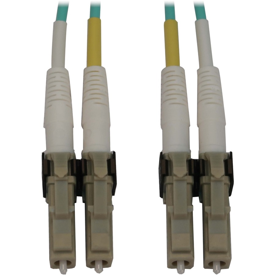 Eaton Tripp Lite Series 400G Multimode 50/125 OM3 Switchable Fiber Optic Cable (Duplex LC-PC M/M), LSZH, Aqua, 6 m (19.7 ft.)