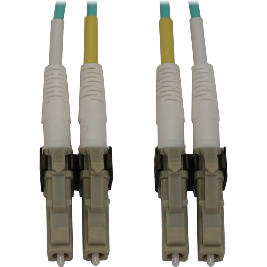 Eaton Tripp Lite Series 400G Multimode 50/125 OM3 Switchable Fiber Optic Cable (Duplex LC-PC M/M), LSZH, Aqua, 7 m (23 ft.)