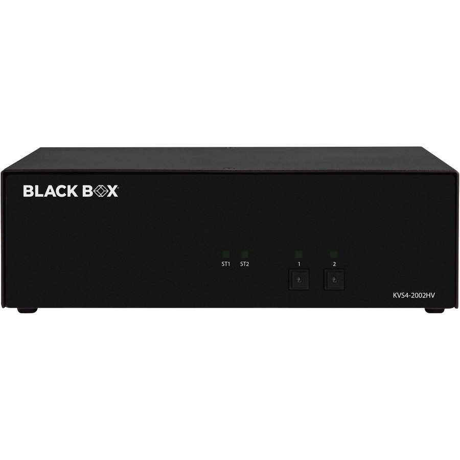 Black Box KVM Switch, NIAP 4.0 Certified - 2-Port, Dual-Monitor, FlexPort HDMI/DisplayPort