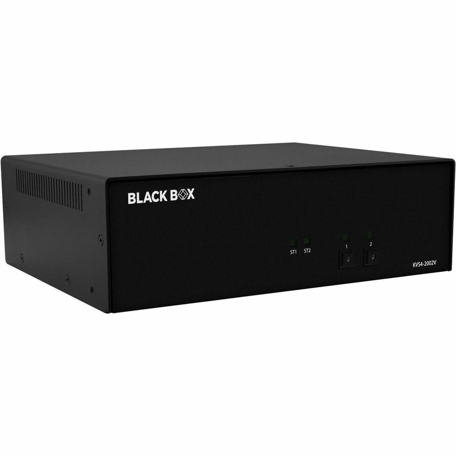 Black Box KVM Switch, NIAP 4.0 Certified - 2-Port, Dual-Monitor, DisplayPort