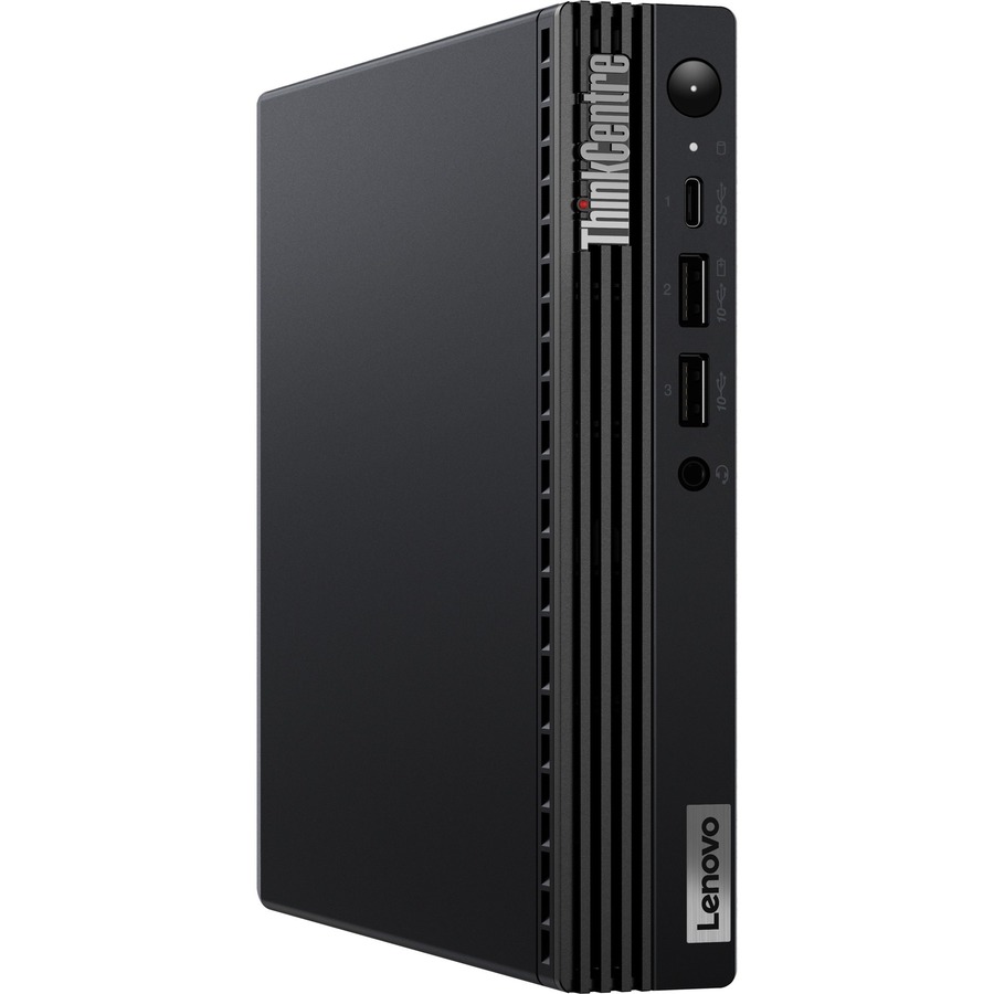Lenovo ThinkCentre M70q Gen 3 11T3000UUS Desktop Computer - Intel Core i3 12th Gen i3-12100T - 8 GB - 128 GB PCI Express NVMe 3.0 SSD - Tiny - Black
