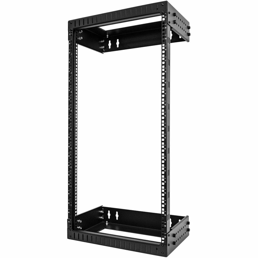 StarTech 2-Post 21U Heavy-Duty Wall Mount Network Rack, 19" Open Frame Server Rack with Adjustable Depth, Data Rack for IT Equipment