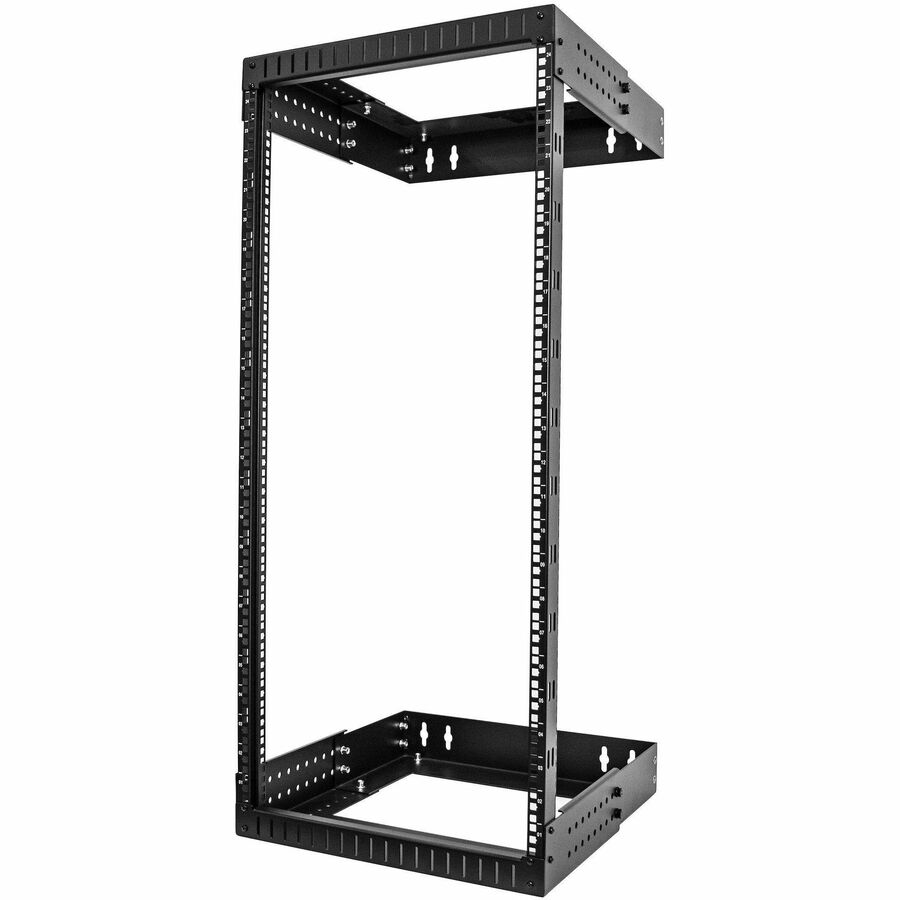 StarTech 2-Post 24U Heavy-Duty Wall Mount Network Rack, 19" Open Frame Server Rack with Adjustable Depth, Data Rack for IT Equipment