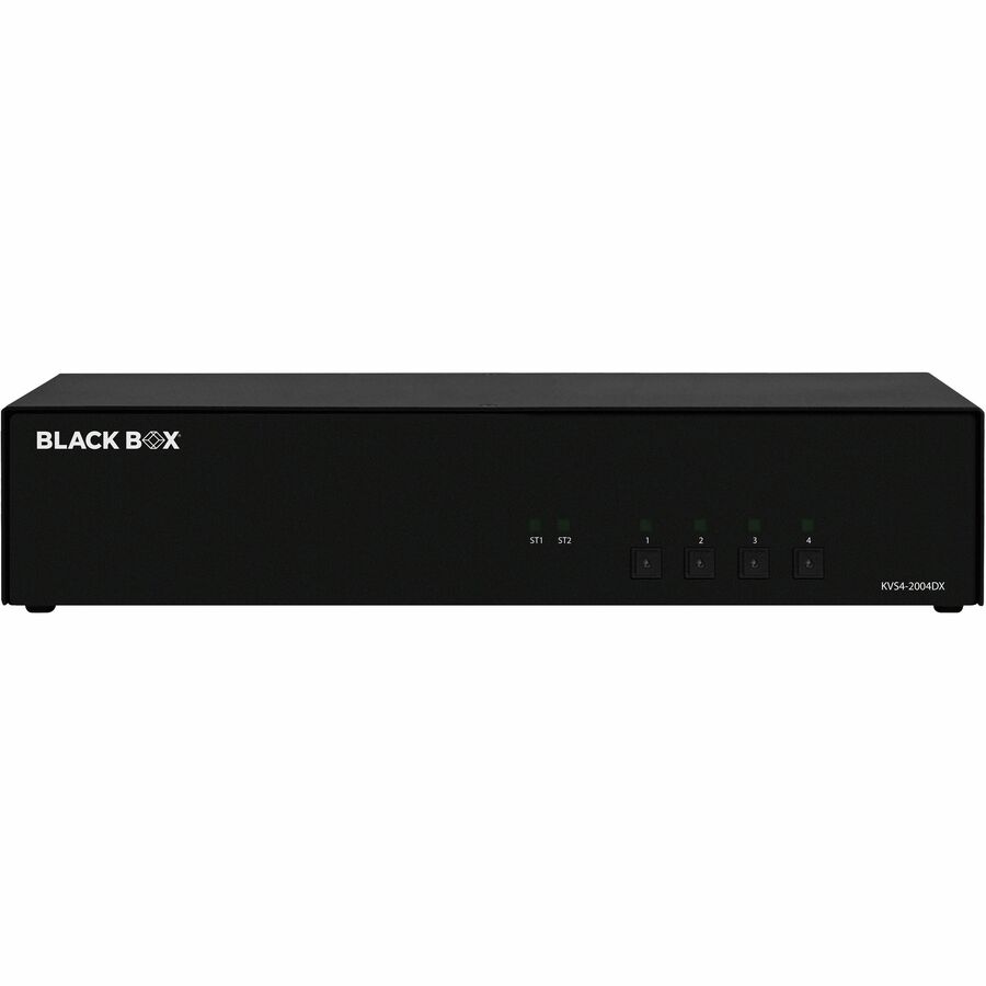 Black Box KVM Switch, NIAP 4.0 Certified - 4 Port, Dual-Monitor, DVI-I, CAC