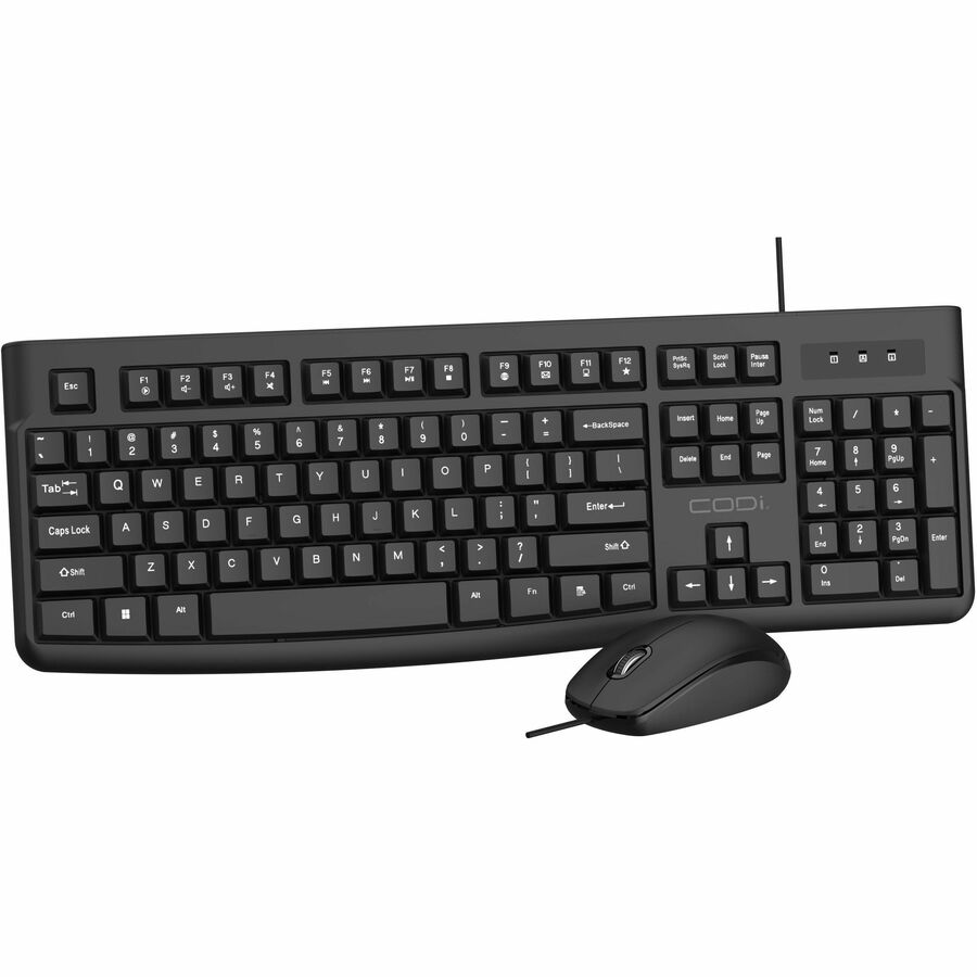 CODi Wired USB-A Keyboard and Mouse Combo with Full-Size Keyboard, Silent Click Mouse & Plug-and-Play Setu