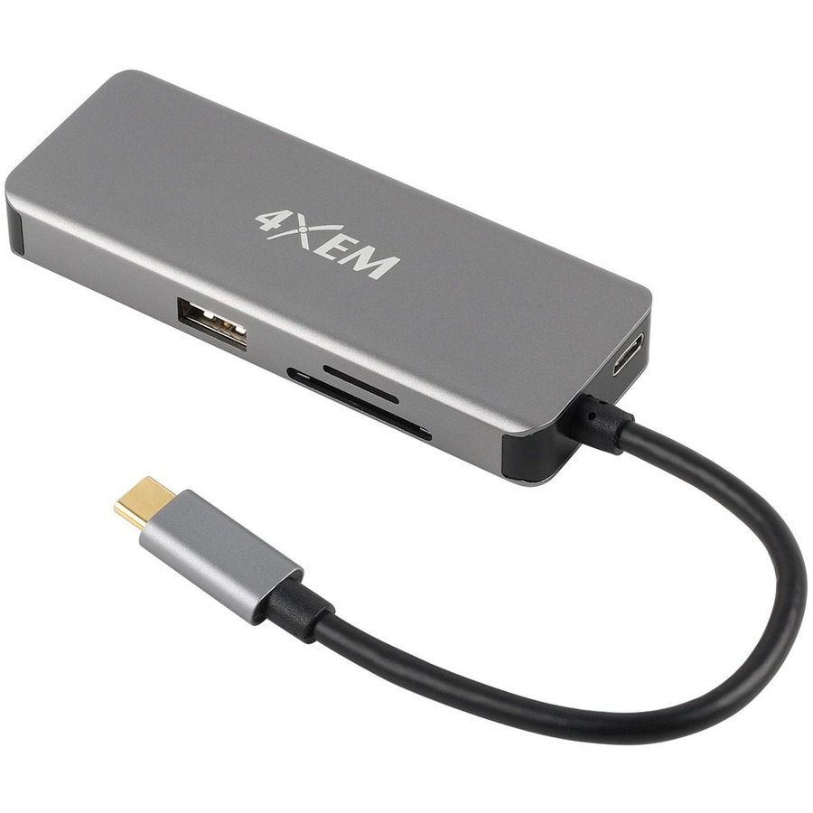 4XEM 8-in-1 USB-C Multiport Adapter Dock - 4K HDMI, 60W PD Charging, 3 USB Ports, SD/MicroSD Card Reader, USB-C Hub for Windows & Mac