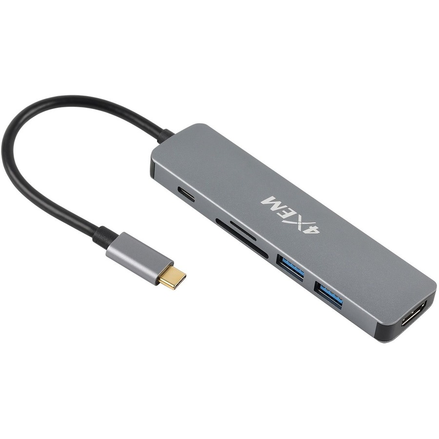 4XEM 6-in-1 USB-C Docking Station with 4K HDMI, 100W Power Delivery, SD/microSD Card Reader & USB 3.0 Hub