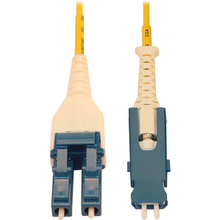 Tripp Lite by Eaton 40/100/400G Singlemode 9/125 OS2 Fiber Optic Cable (Duplex SN-UPC to Duplex LC-UPC M/M) LSZH Yellow 1 m (3.3 ft.)