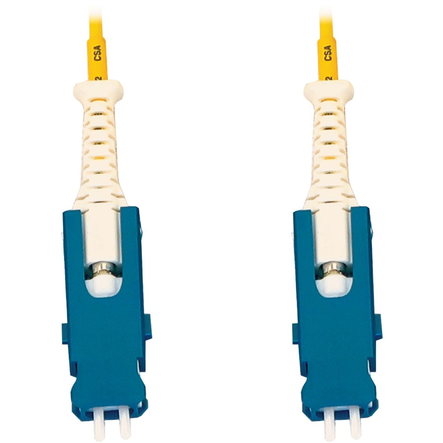 Eaton Tripp Lite Series 400G Singlemode 9/125 OS2 Fiber Optic Cable (Duplex SN-UPC M/M), LSZH, Yellow, 3 m (9.8 ft.)