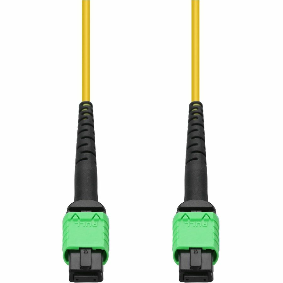 AddOn 12m MPO/APC to MPO/APC Yellow OS2 OFNP (Plenum-Rated) 12-Strand SMF (Single Mode) Fiber Patch Cable, 9/125