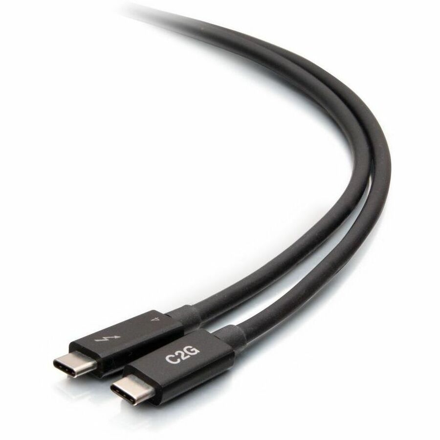 C2G 2.5ft Thunderbolt 4 Cable - USB C Thunderbolt 4 Cable - 100W - 40Gbps - 8K 60Hz