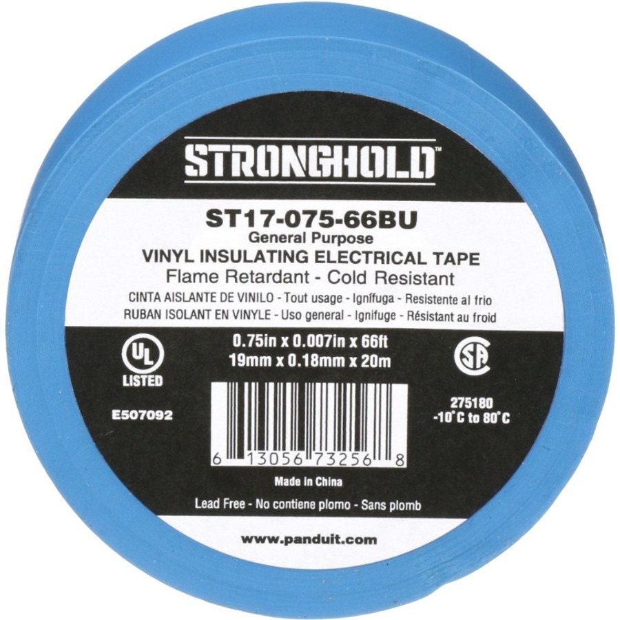 StrongHold StrongHold ST17-075-66YL Electrical Tape, Yellow, PVC, Gen Purpose, .75" , .007"