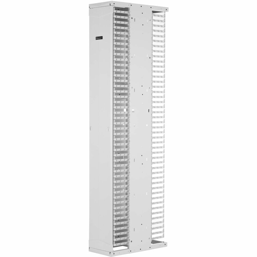 Panduit PE2V Vertical Dual-Sided Manager, 1 Door, 52RU, 12 in. Wide, White