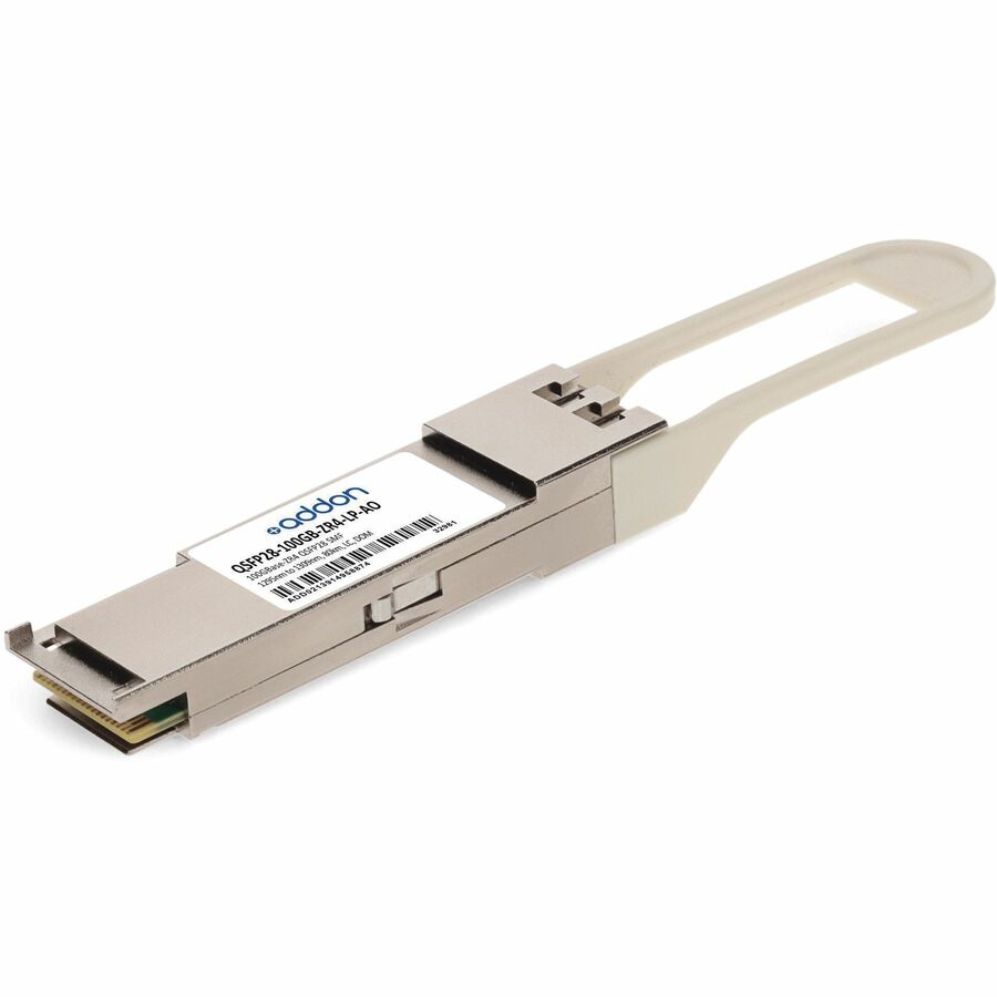 AddOn MSA and TAA 100GBase-ZR4 QSFP28 Transceiver Low Power (SMF, 1295nm to 1309nm, 80km, LC, DOM)