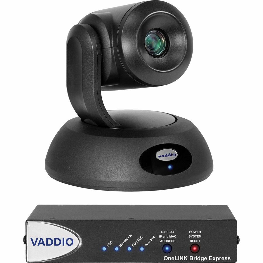 Vaddio RoboSHOT 12E HDBT OneLINK Bridge Express System - Includes PTZ Camera and Interface - TAA Compliant