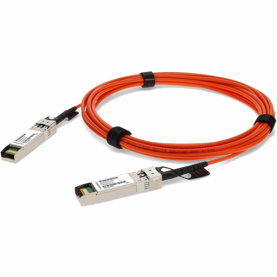 AddOn MSA and TAA Compliant 10GBase-AOC SFP+ to SFP+ Orange Active Optical Cable (850nm, MMF, 5m)