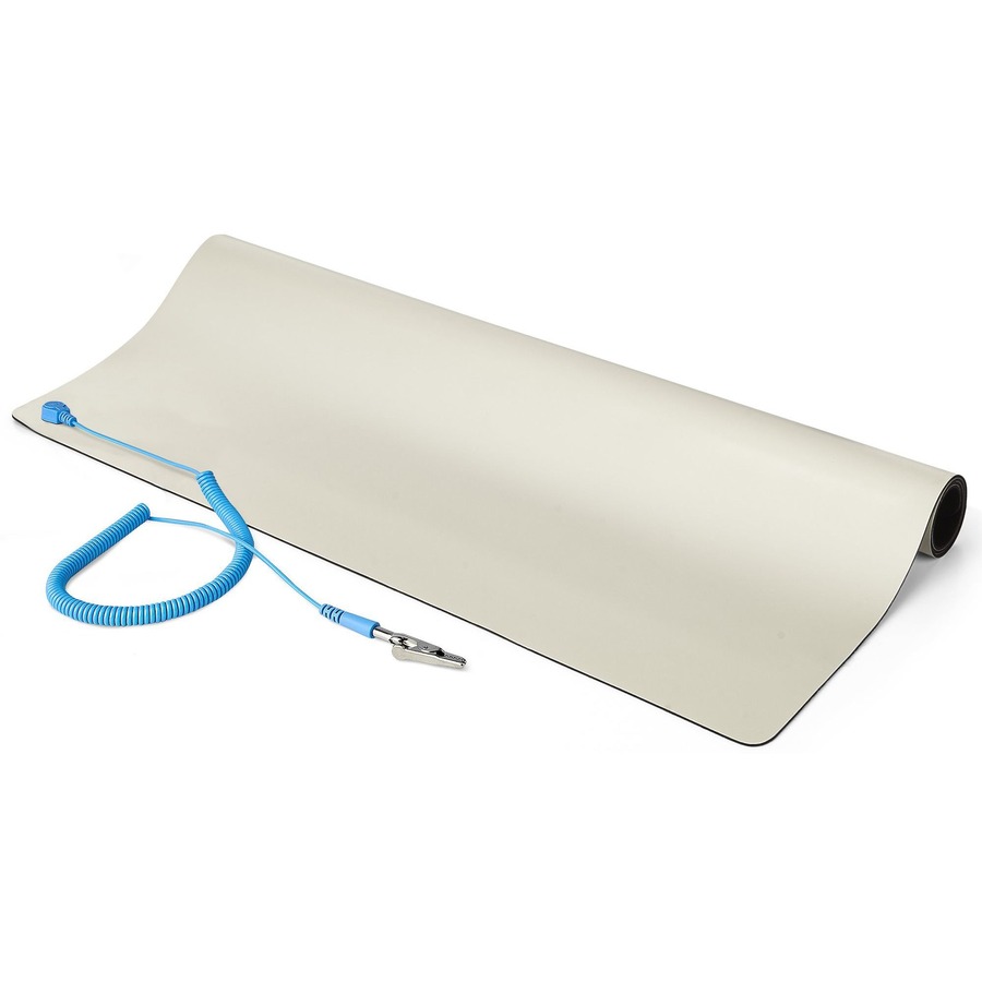 StarTech 23x47in Anti Static Mat, ESD Mat for Electronics Repair on Table or Desk, Flexible Work Pad, Detachable Grounding Wire, TAA