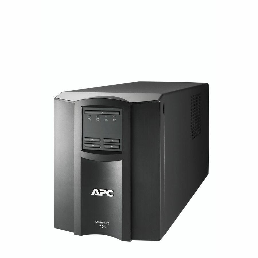 APC Smart-UPS, Line Interactive, 700VA, Tower, 120V, 8x NEMA 5-15R outlets, SmartSlot, Auto Sense Voltage 120V/230V, AVR, LCD