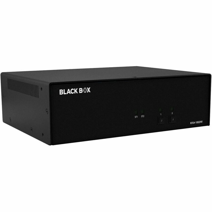 Black Box Secure KVM Switch, NIAP 4.0 Certified - 2-Port, Single-Monitor, FlexPort HDMI/DisplayPort