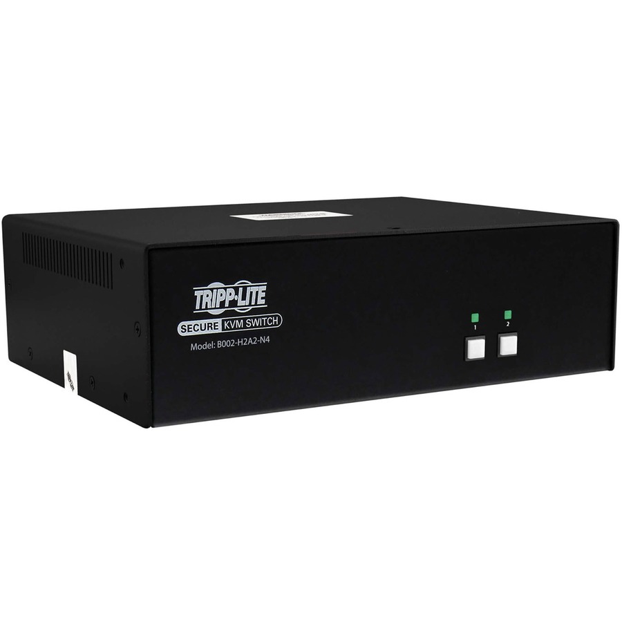 Tripp Lite series Secure KVM Switch, 2-Port, Dual Head, HDMI to HDMI, 4K, NIAP PP4.0, Audio, TAA