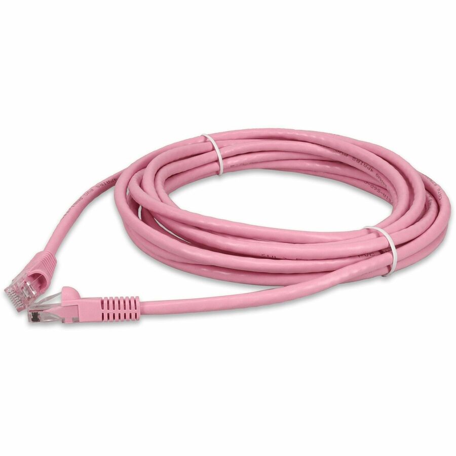 AddOn 16ft Pink CAT6 PVC Ethernet Cable Snagless Bubble Boot RJ-45 M/M CAT 6