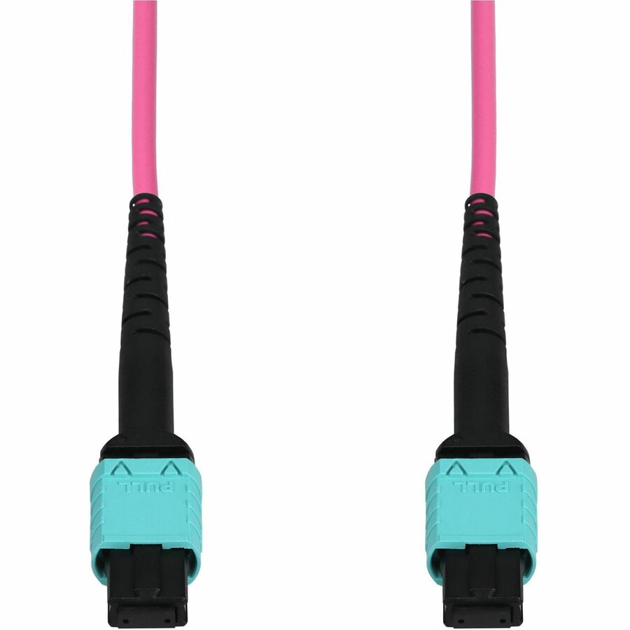 AddOn 3m MPO/UPC to MPO/UPC Magenta (Erika Violet) OM4 Armored OFNP (Plenum-Rated) 12-Strand MMF (Multi Mode) Fiber Patch Cable, 50/125