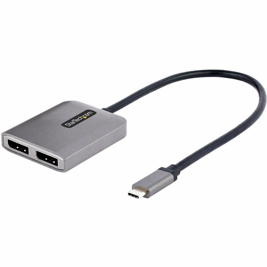StarTech USB-C to Dual DisplayPort 1.4 Adapter, USB Type-C Multi-Monitor MST Hub, Dual 5K 60Hz DP Display Extender / Splitter, Windows