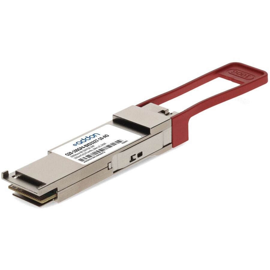 AddOn MSA and TAA Compliant 100GBase-BX QSFP28 Single Lambda Transceiver (SMF, 1331nmTx/1271nmRx, 10km, LC, DOM, with FEC)