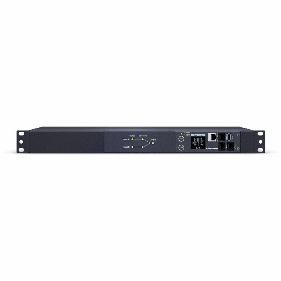 CyberPower PDU44006 Single Phase 240 - 200 VAC 20A Switched ATS PDU
