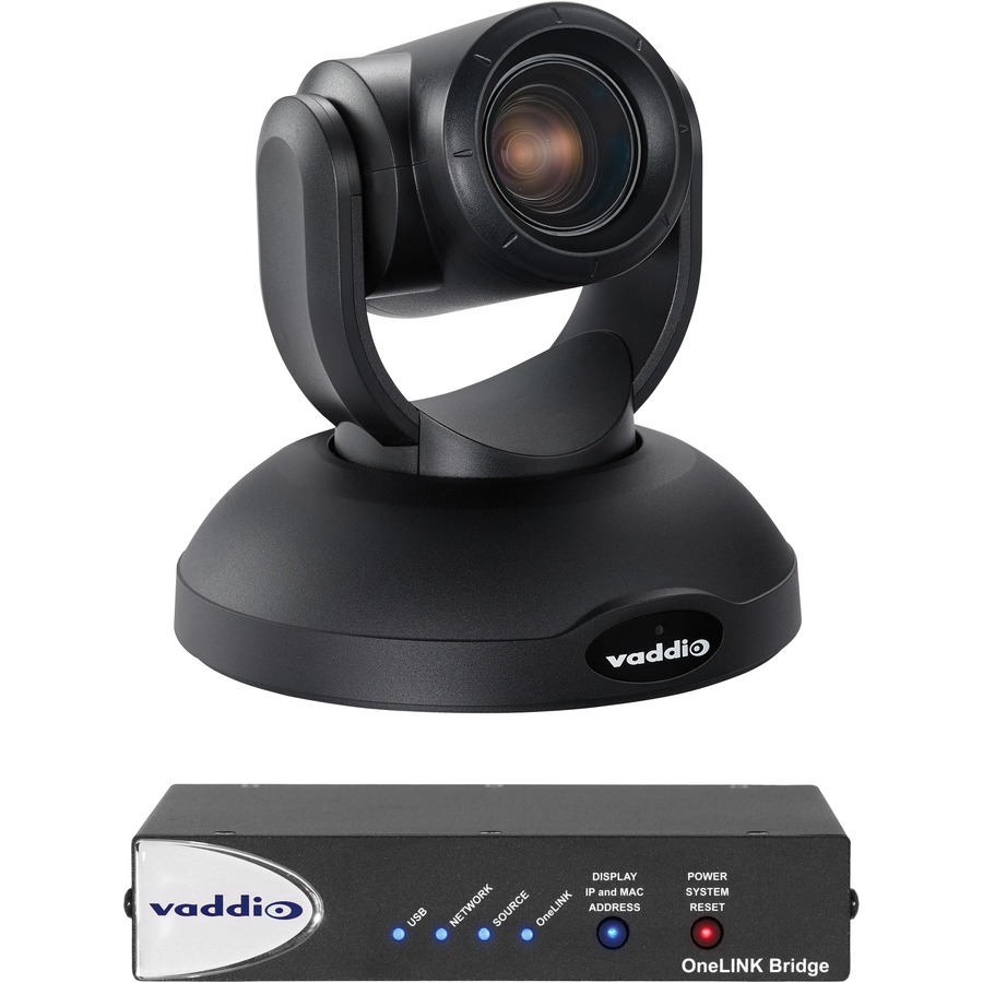 Vaddio RoboSHOT 20 UHD OneLINK Bridge Video Conferencing System - For Conference Camera - Black