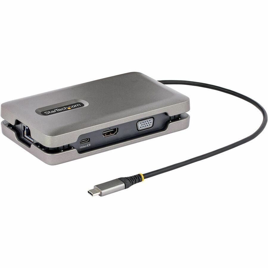 StarTech USB-C Multiport Adapter w/USB-C DP Alt Mode Video/4K HDMI/VGA, USB-C Dual Monitor Docking Station, Mini Dock/MST Hub, TAA
