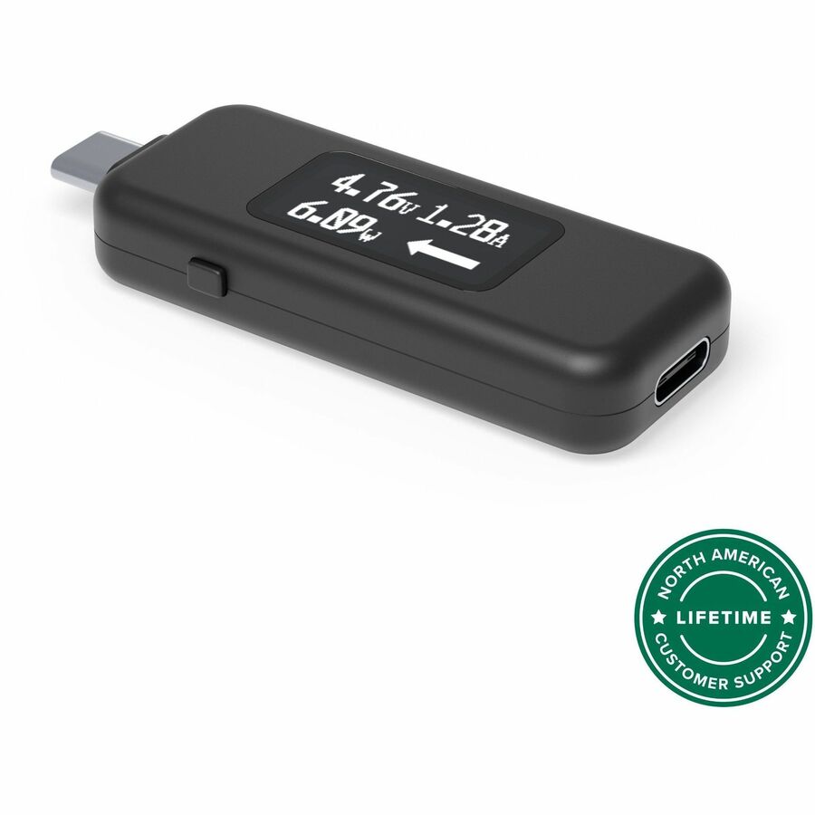 Plugable USB C Power Meter Tester for Monitoring USB-C Connections up to 240W - Digital Multimeter Tester for USB-C Cables, Laptops, Phones and Chargers