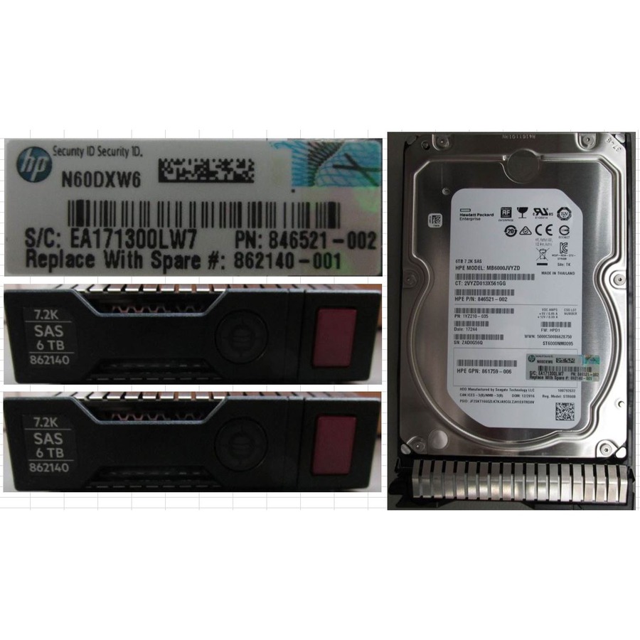 HPE 6 TB Hard Drive - 3.5" Internal - SAS (12Gb/s SAS)