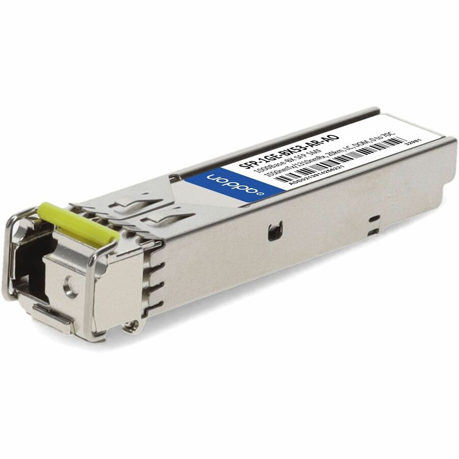 AddOn Arista Networks® SFP-1GE-BX53-AR Compatible TAA 1000Base-BX SFP Transceiver (SMF, 1550nmTx/1310nmRx, 20km, LC, DOM)