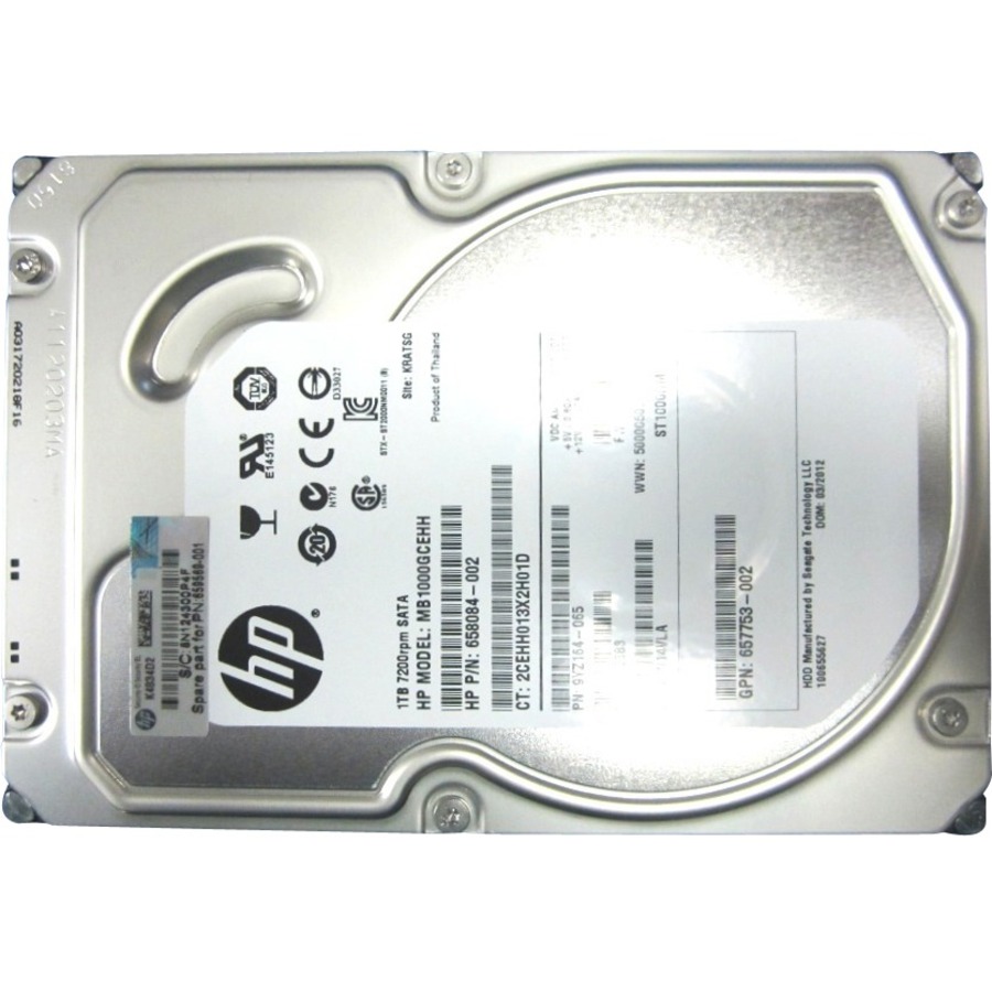 HPE 1 TB Hard Drive - 3.5" Internal - SATA (SATA/600)