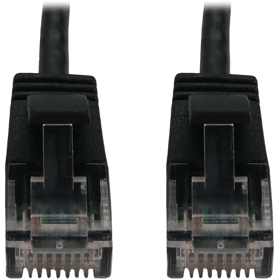 Tripp Lite by Eaton Cat6a 10G Snagless Molded Slim UTP Ethernet Cable (RJ45 M/M), PoE, Black, 6 in. (15 cm)