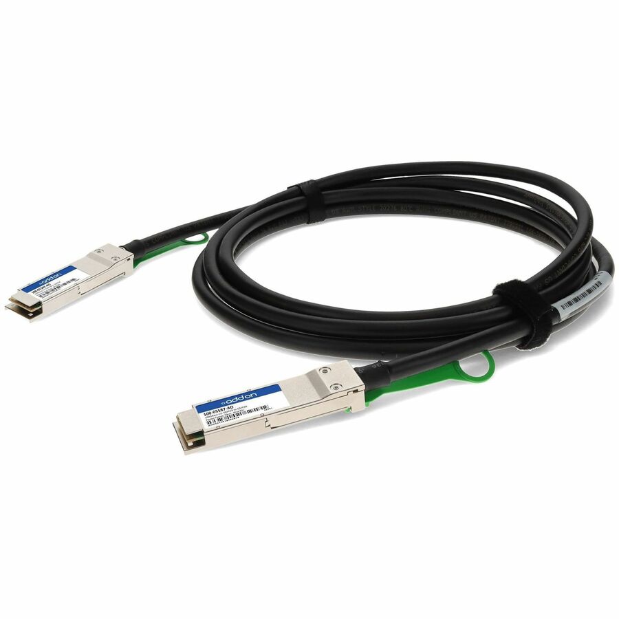 AddOn Calix® Compatible TAA Compliant 100GBase-CU QSFP28 to QSFP28 Direct Attach Cable (Passive Twinax, 50cm, 30AWG, -40 to 85C)