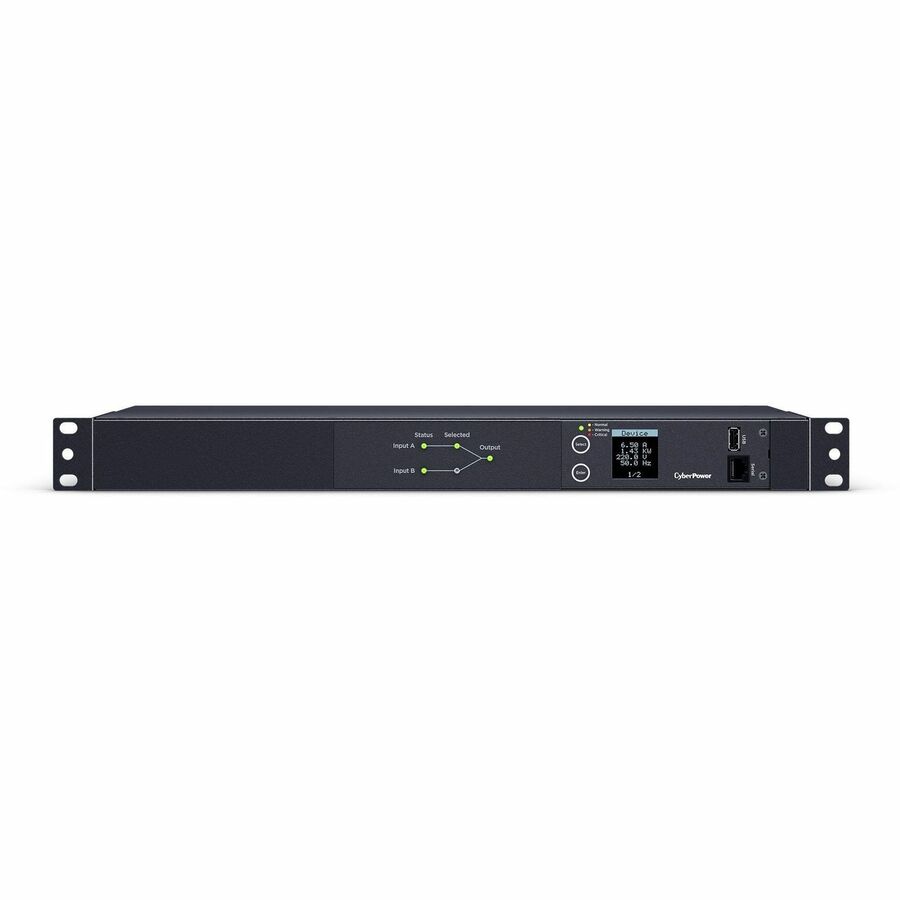 CyberPower PDU24006 Single Phase 240 - 200 VAC 20A Metered ATS PDU