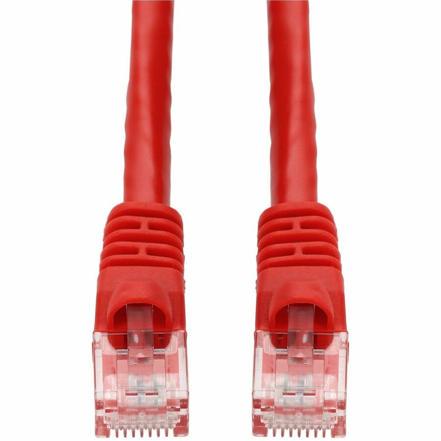 AddOn 100ft Red CAT6 PVC Ethernet Cable Snagless Bubble Boot RJ-45 M/M CAT 6