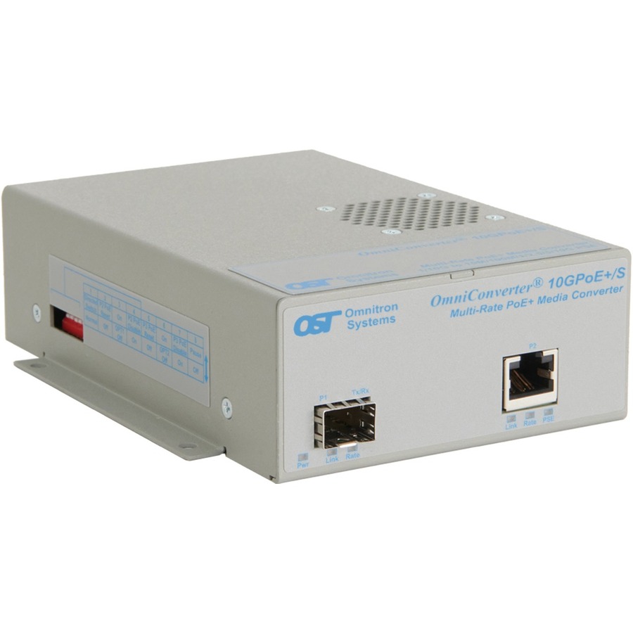 Omnitron Systems OmniConverter 10GPoE+/S 9191-0-11-1W Transceiver/Media Converter
