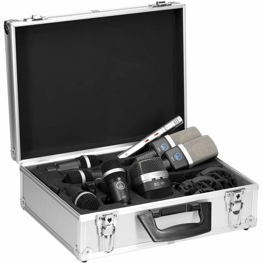 AKG PREMIUM Drum Rugged Wired Condenser, Dynamic Microphone - Black