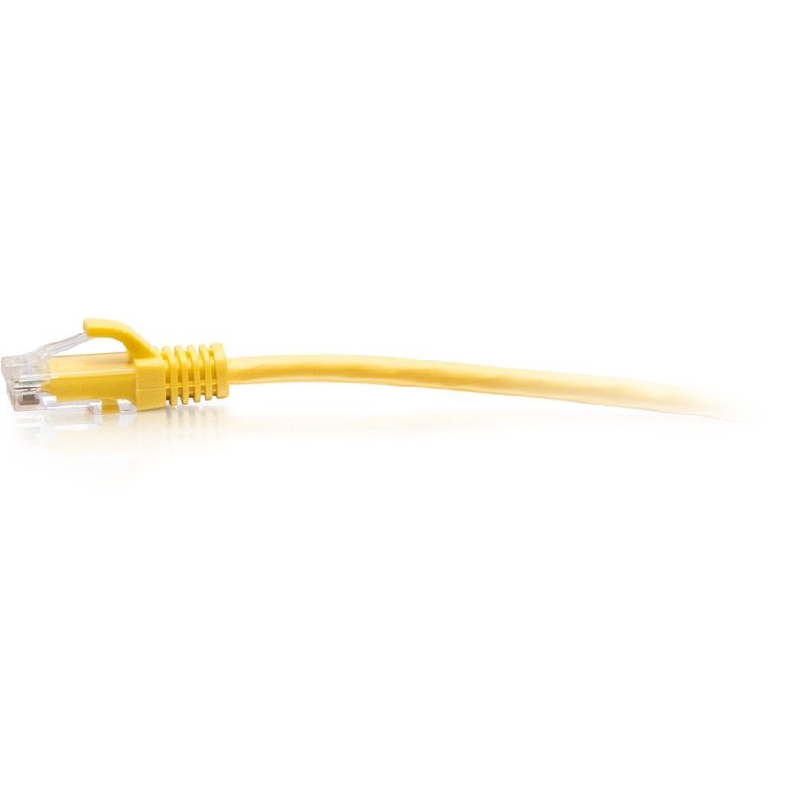 C2G 1ft (0.3m) Cat6a Snagless Unshielded (UTP) Slim Ethernet Cable - Cat6a Slim Network Patch Cable - PoE - Yellow - RJ45 - M/M
