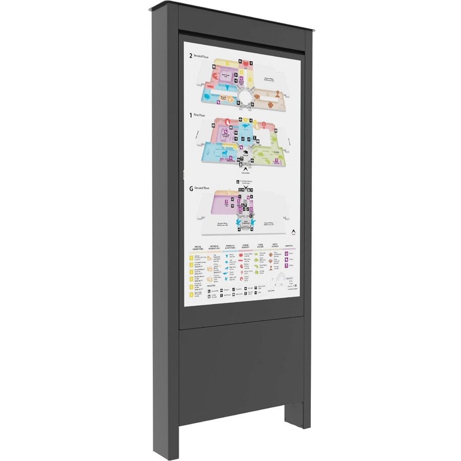 Chief Impact 55 Inch Outdoor Kiosk - Portrait Orientation - LG XE4F-M Series - Black