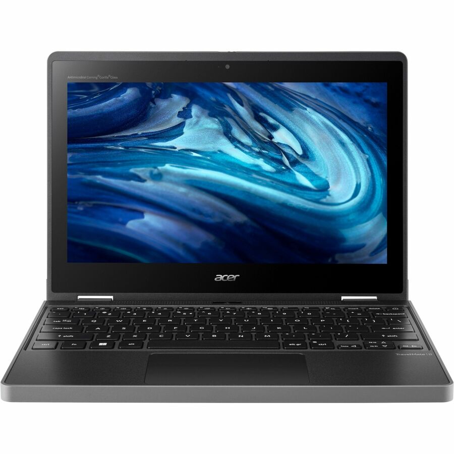 Acer TravelMate Spin B3 TMB311RN-33 TMB311RN-33-C0JS 11.6" Touchscreen Convertible 2 in 1 Notebook - WXGA - 60 Hz - Intel N-Series N100 - 4 GB - 128 GB Flash Memory - English Keyboard - Black